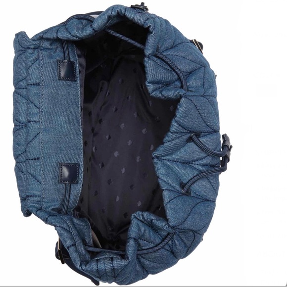 NWT Kate spade Ellie denim large flap backpack - Picture 8 of 8